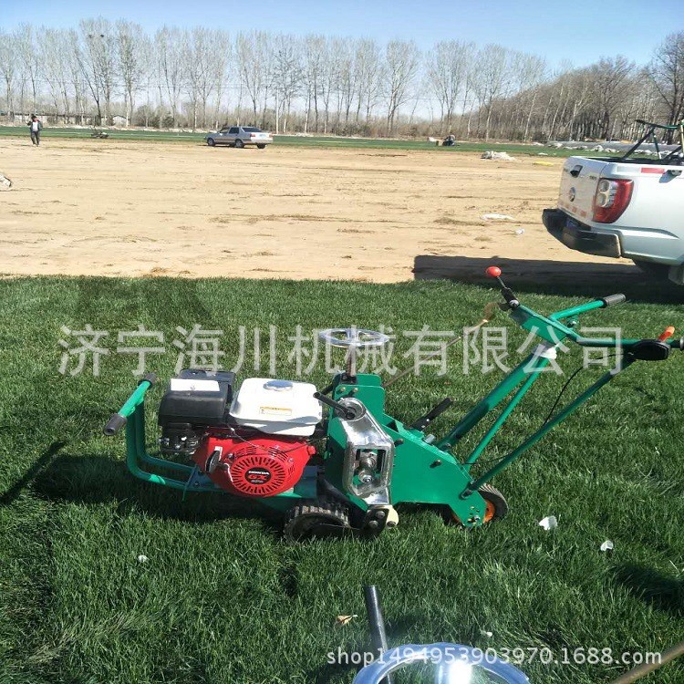 9馬力自走式草皮鏟除機 小區草坪移植機 手扶式汽油起草皮機廠家