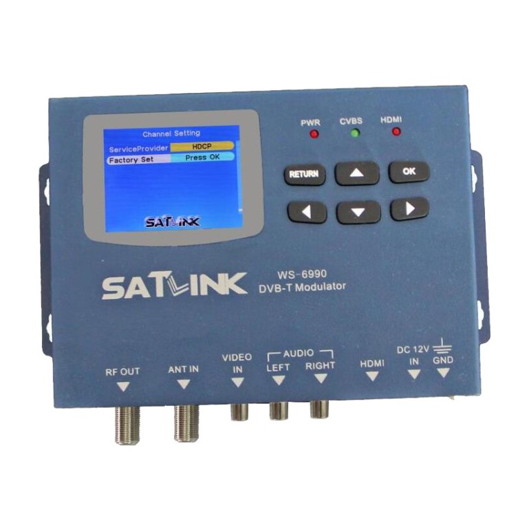 Satlink WS-6990 HD to  AV输入 单路DVB-T调制器