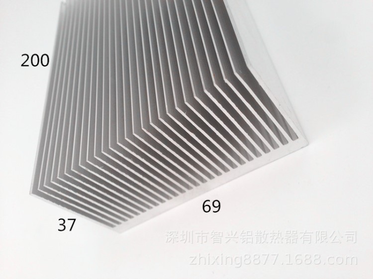 爆款高密齒太陽花鋁合金型材散熱器 熱門功放型材散熱器69*37-100