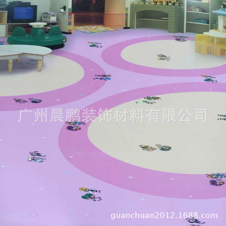 pvc地板 幼兒園卡通 pvc塑膠地板 防火防滑耐磨pvc卷材地板