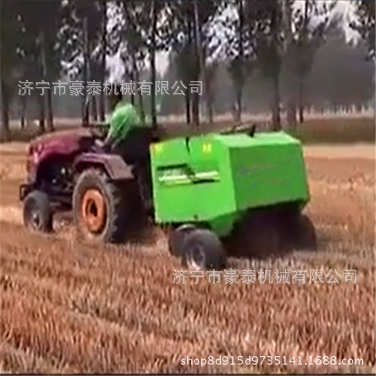 小麥秸稈牧草打捆機 干濕兩用青儲打包機 拖拉機牽引式 效率高