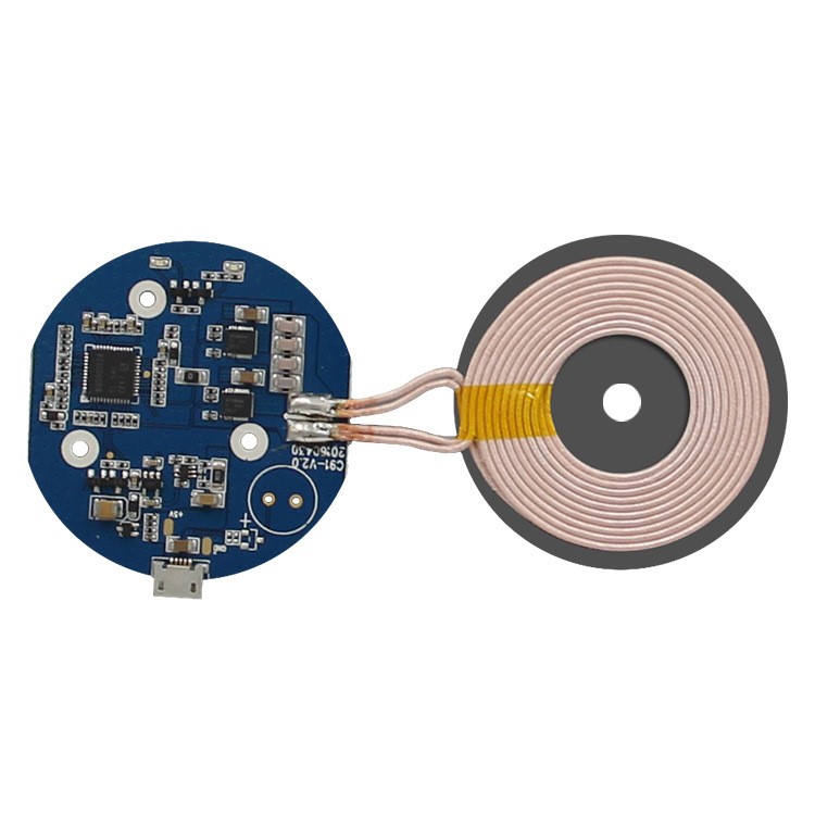 QI單線圈5V 發(fā)射板5W單線圈發(fā)射模塊電路板PCBA方案無線充方案