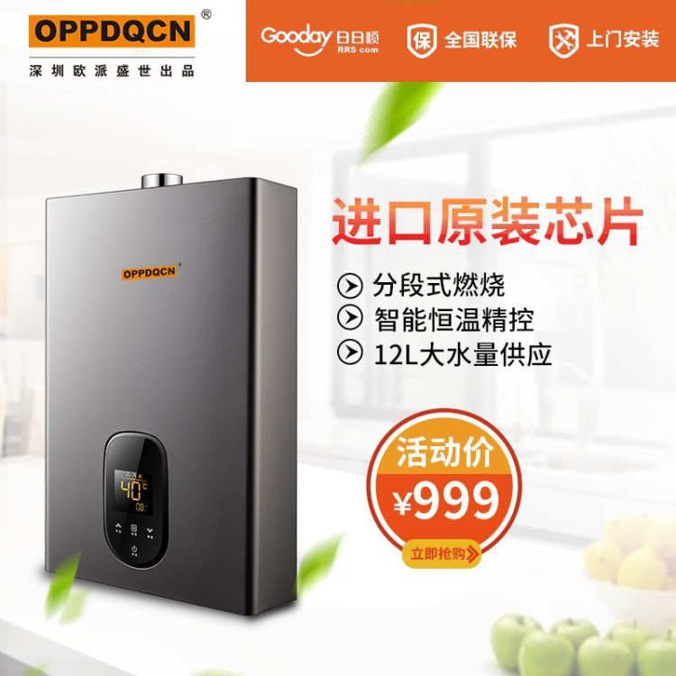 廠家直銷智能恒溫燃氣熱水器電家用天然氣 液化氣煤氣12升強排式