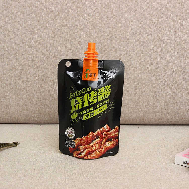 复合吸嘴袋定做PE塑料食品包装袋批发真空自立袋铝膜调料酱自封袋