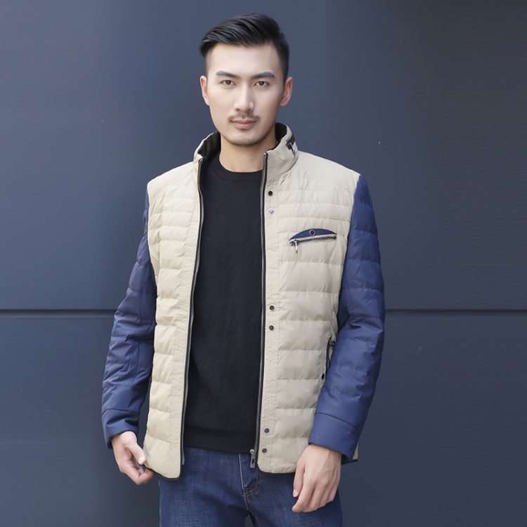 戈德堡2018冬季新款男士羽絨服男韓版潮流修身白鴨絨青年外套