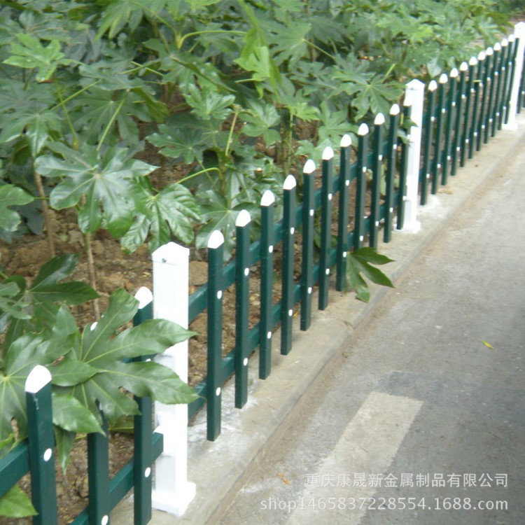 重慶草坪圍欄 PVC塑鋼圍欄 園林綠化公園花園用圍欄 現貨銷售
