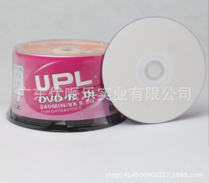 爆款！！優(yōu)派樂(lè)可打印D9 8.5GB 空白光盤DVD+RDL 50桶裝