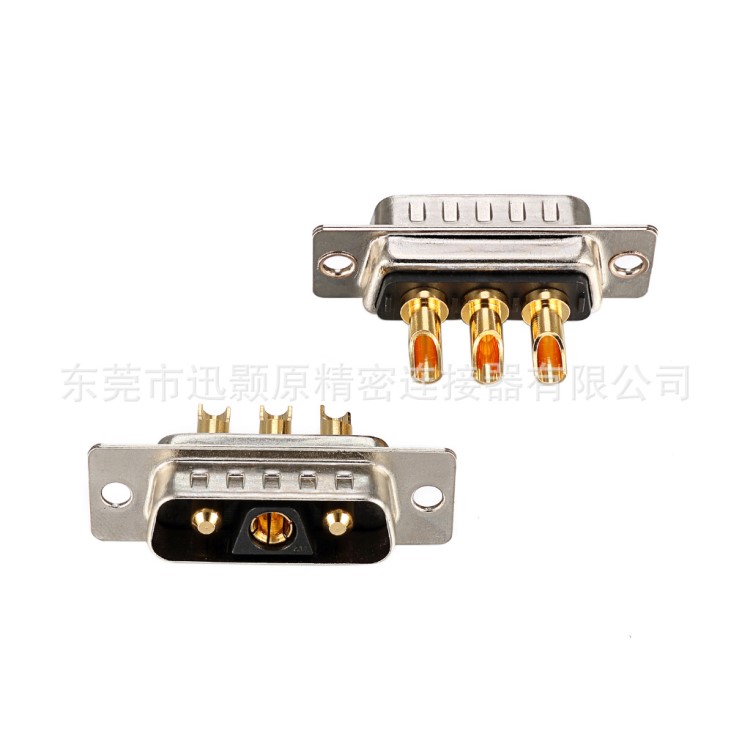 大電流連接器 批發 生產 3V3公焊線 連接器，3芯插頭，汽車連接器