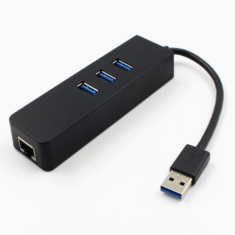 USB3.0 HUB千兆網(wǎng)卡帶3口HUB集線器 usb轉(zhuǎn)rj45外置有線網(wǎng)卡