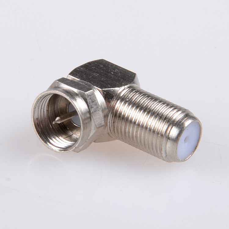 全铜英制f头直角f头f公头转母头f公转f母高清电视机顶盒接头