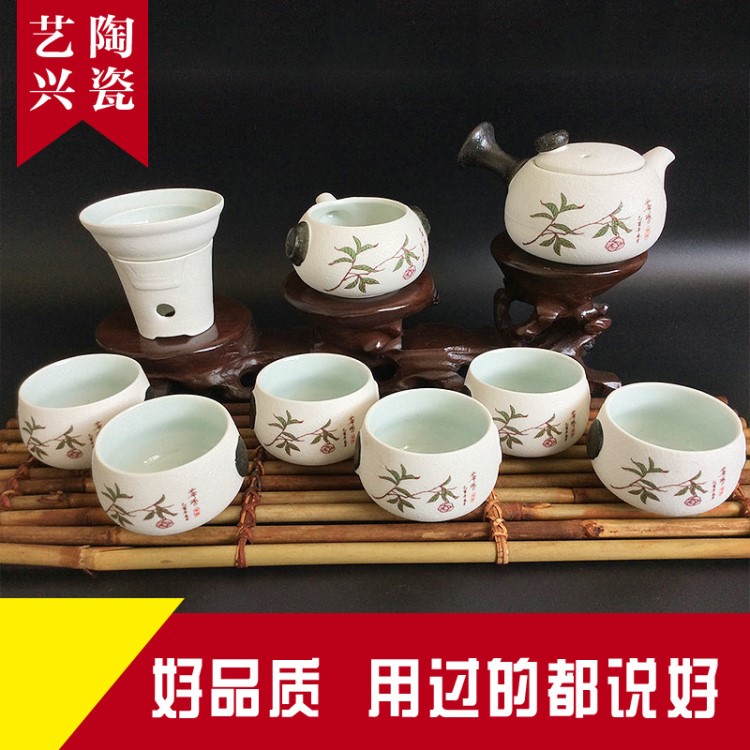 產(chǎn)地直銷雪花茶香茶具套裝經(jīng)典景德鎮(zhèn)陶瓷禮品可印定制logo