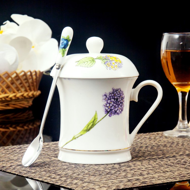創意實用陶瓷杯子 時尚馬克杯 牛奶早餐杯 田園水杯 LOGO定制禮品
