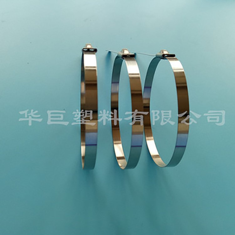 扎帶304不銹鋼4.6*500船用交通金屬自鎖綁帶固定帶白鋼扎絲 室外