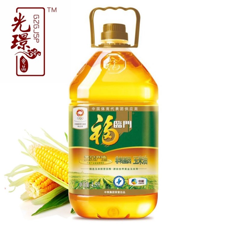 中糧福臨門非轉(zhuǎn)基因壓榨玉米油5L桶裝食用油農(nóng)家廣東特產(chǎn)