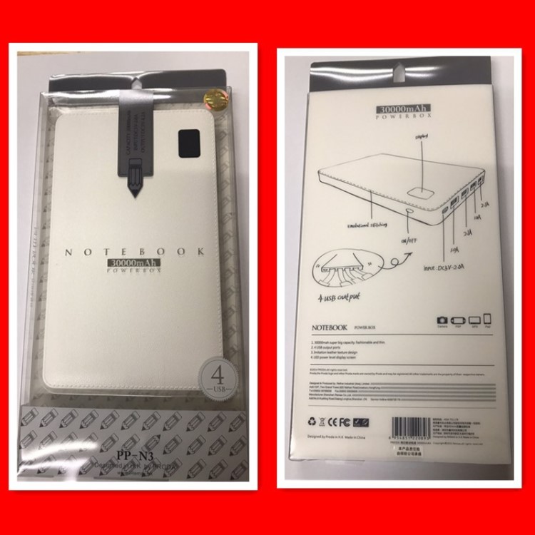 REMAX大容量4USB手機充電寶30000mah移動電源毫安聚合物超薄快充