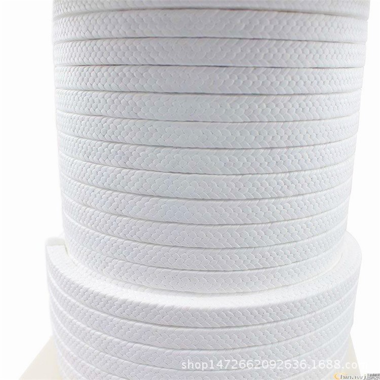 廠家直銷白四氟含油 無油盤根 聚四氟乙烯盤根20*20 15128444110