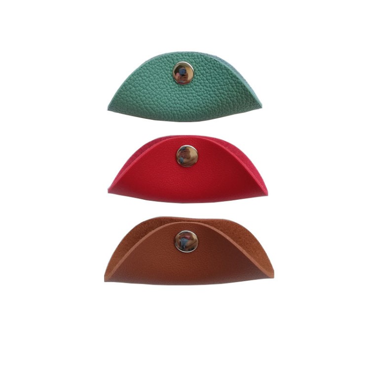 數據線繞線器 皮質耳機扎帶 橢圓形狀皮質數據線耳機繞線器