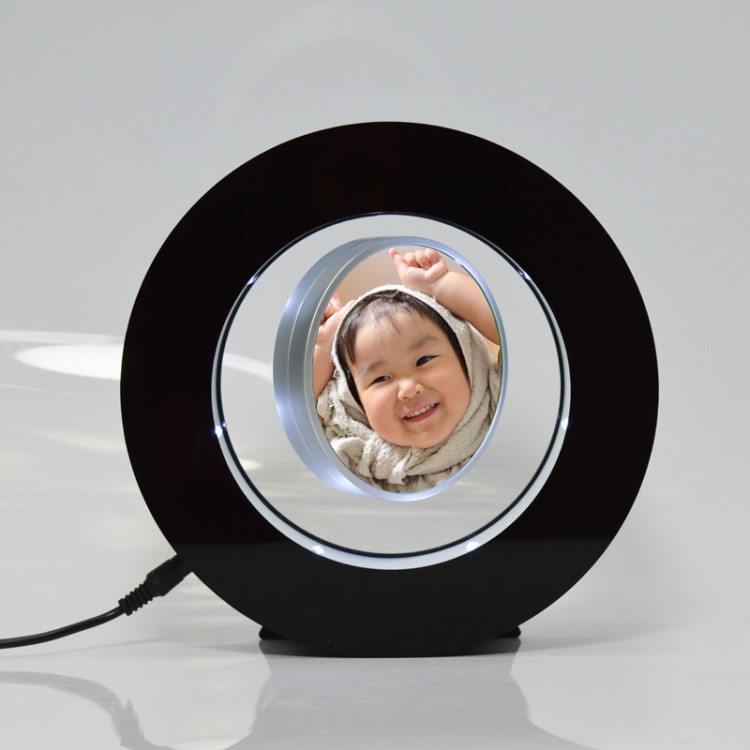 磁懸浮相框 圓形亞克力家居擺臺擺件 電子禮品 廠家直銷