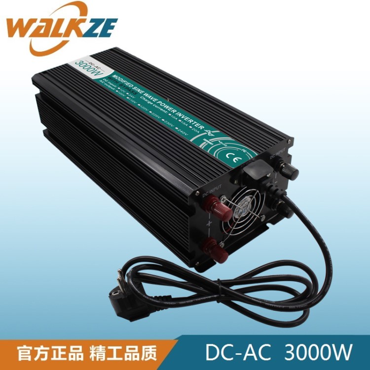 跨境修正弦波12V 3000w帶UPS 市電互補太陽能逆變器