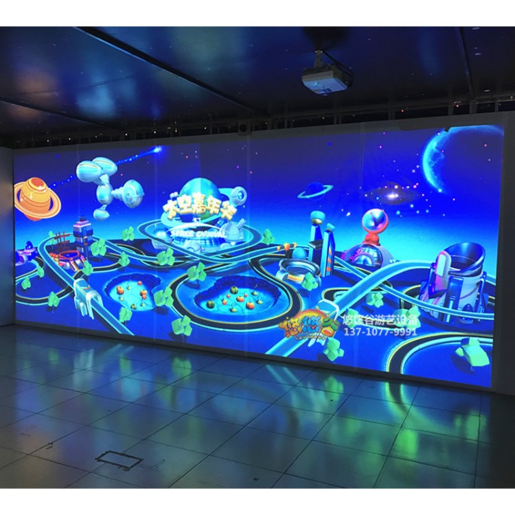 悠悠谷 墻面3D互動投影 廣州番禺游戲廳展館地面互動投影系統