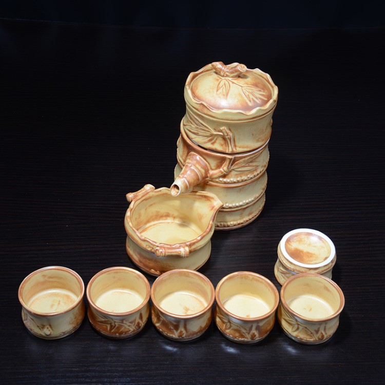 步步高升全半自動(dòng)茶具陶瓷套裝 懶人泡茶神器創(chuàng)意功夫茶家用辦公