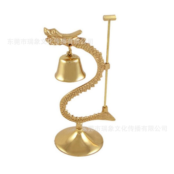 6.5寸龍掛鐘鈴鐺銅/銅鐘玩具樂器風水佛具居家裝飾品工藝擺設50