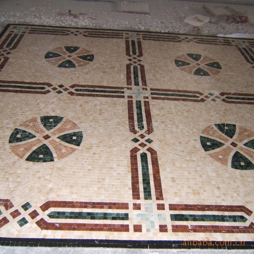 26#酒店大堂大理石馬賽克藝術(shù)拼圖地板Marble Mosaic Pattern