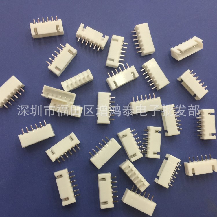 現(xiàn)貨XH6P直針 間距2.54MM-6A直插針座 180度插針 C3接插件連接器