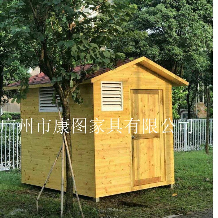 廠家直銷生產(chǎn)防腐木崗?fù)?防腐木售貨車 景區(qū)流動售賣亭環(huán)保工具房