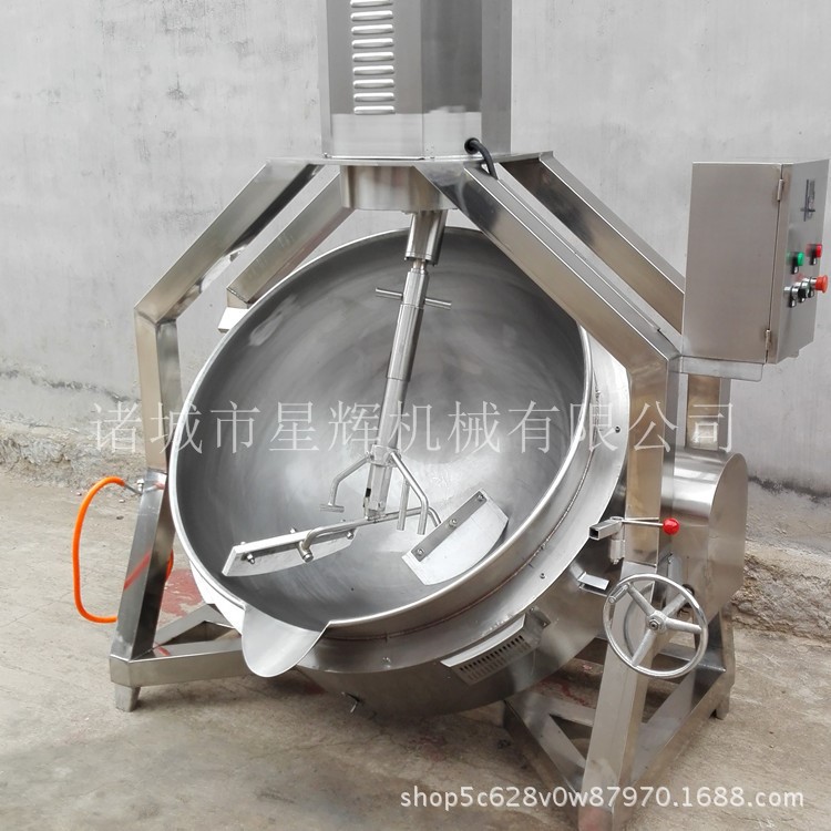 熱賣 醬香餅醬料炒鍋 花生醬自動燃氣炒料機 蛋黃醬自動攪拌炒鍋