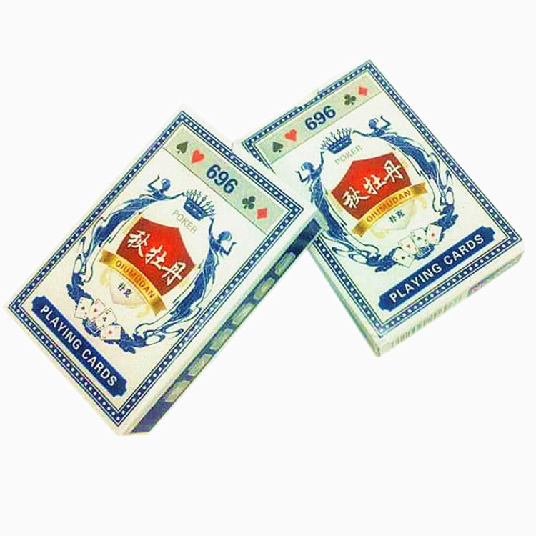 696武义扑克批发供应2元超市秋牡丹扑克牌(可定制广告扑克)