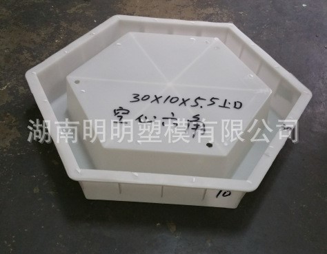 六方块水泥混凝土砼制品塑料模具 30*10*5空心六菱块护坡六角植草