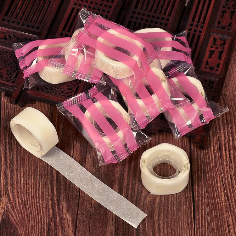 婚慶生日派對(duì)用品超粘無痕氣球膠點(diǎn)貼氣球裝飾雙面膠粒透明卷裝
