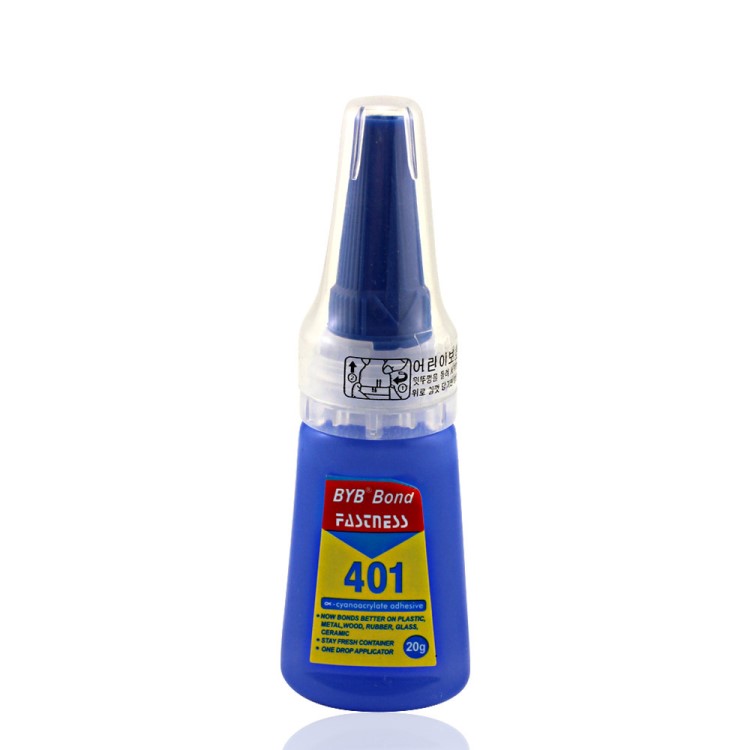 美甲工具 美甲膠水 帶刷頭膠水 指甲膠水 甲片膠水 藍(lán)瓶401 20G