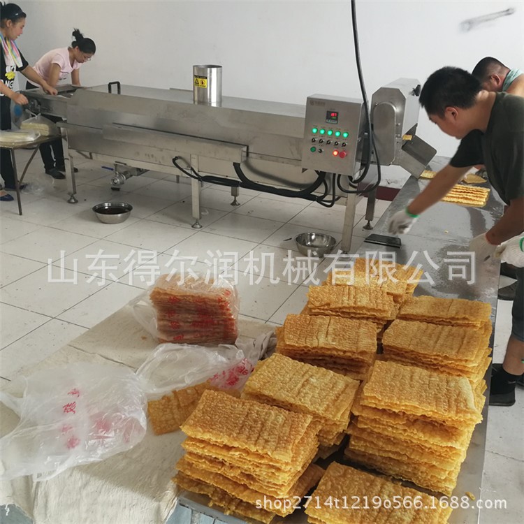 炸薄脆油炸機 炸面片設備價格 炸煎餅果子機批發 山東得爾潤機械