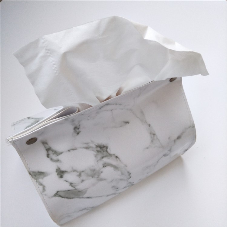 廠家現貨   pu皮革紙巾袋   大理石紋紙巾盒  抽紙盒定制