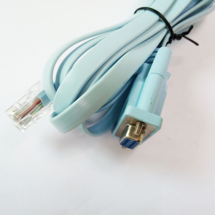 水晶头rj45网口转串口9孔com口rs232 路由器交换机console配置线