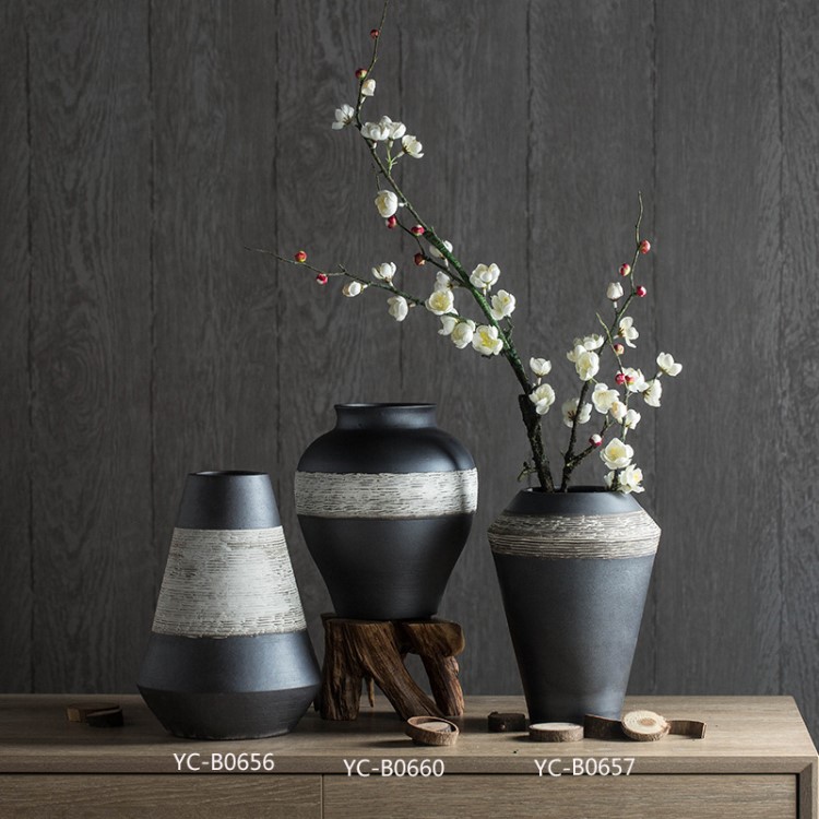 陶瓷工藝品花器  陶瓷擺件 家居軟裝飾品 酒店擺設(shè) 晨風(fēng)花瓶擺件