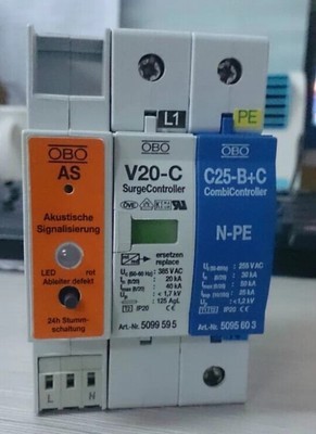 聲光報(bào)警浪涌保護(hù)器 德國(guó)OBO V20-C/1+NPE-AS防雷器  浪涌保護(hù)器