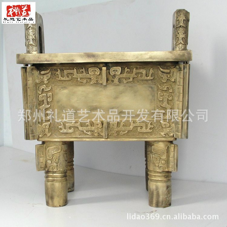 落地工藝黃銅鼎 鼎盛興旺黃銅鼎 招財聚財黃銅鼎 司母戊鼎黃銅鼎