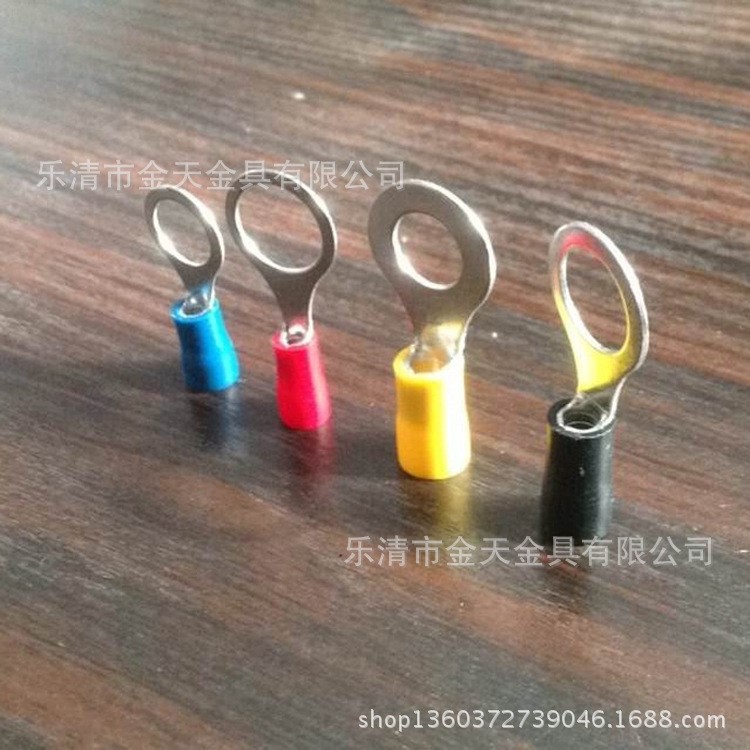 廠家冷壓預絕緣端頭冷壓端子RV5.5-6圓形絕緣端子500只接地端頭