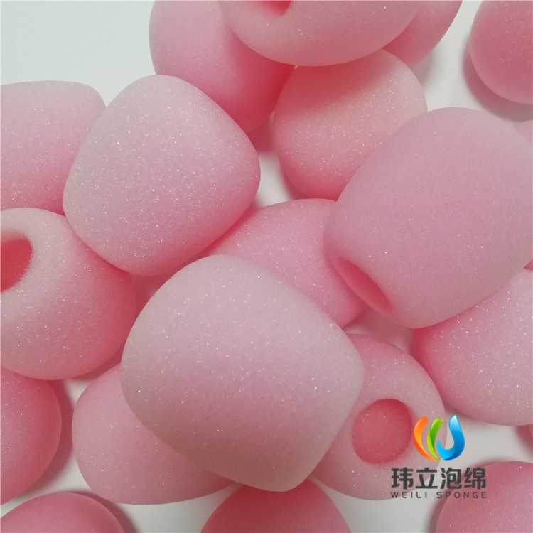 粉色麥克風(fēng)網(wǎng)罩彩色柔軟話筒海綿套非一次性