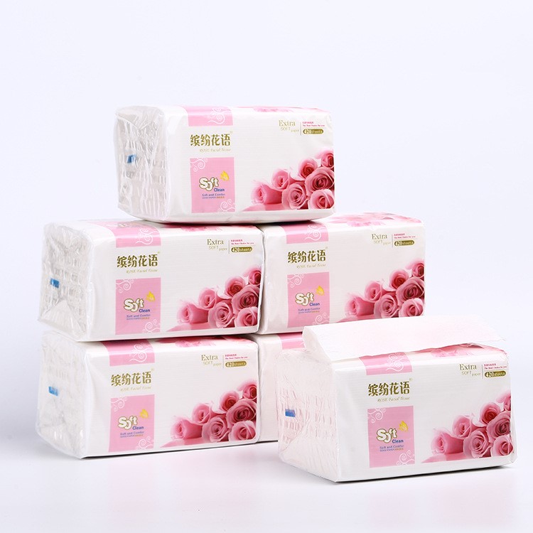 抽紙紙巾廠家批發(fā) 繽紛花語(yǔ)抽紙玫瑰之戀420張 酒店衛(wèi)生紙批發(fā)