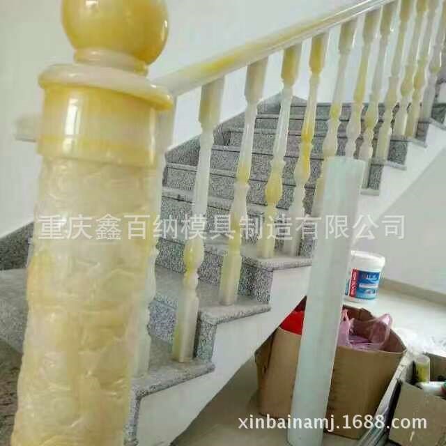 玉石楼梯立柱模具 防玉石模具 龙凤柱玉石模具 麒麟柱模具