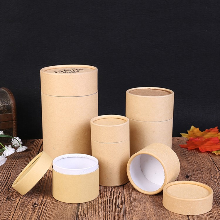 廠家定制 通用圓形茶葉紙罐 牛皮紙包裝紙管 禮品線香紙筒 定做