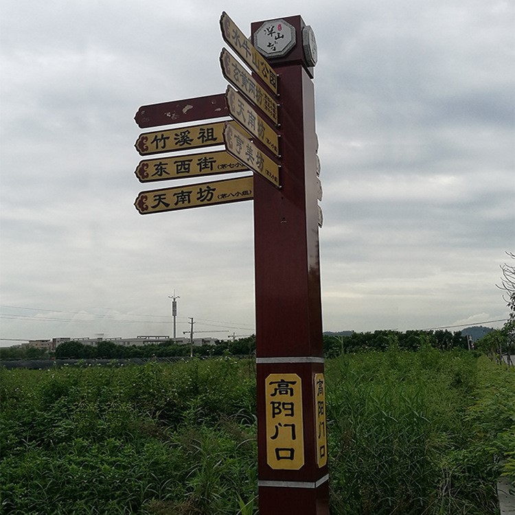 戶外公園金屬仿木導(dǎo)視牌景區(qū)標(biāo)識(shí)牌指向?qū)蛳到y(tǒng)標(biāo)示標(biāo)牌制作定制