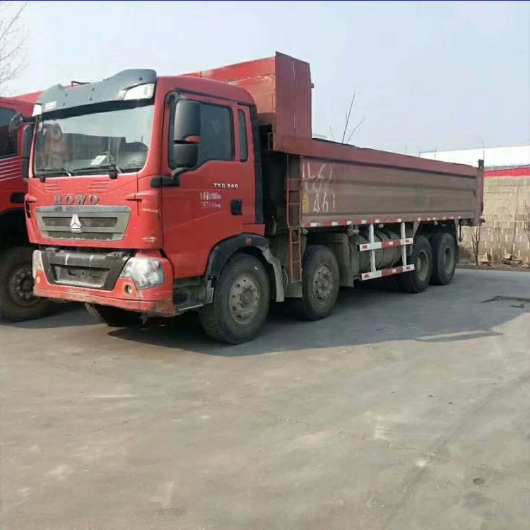 轉讓二手7米6國四豪沃T5輕體前四后八自卸車 后翻自卸工程車 鎮江