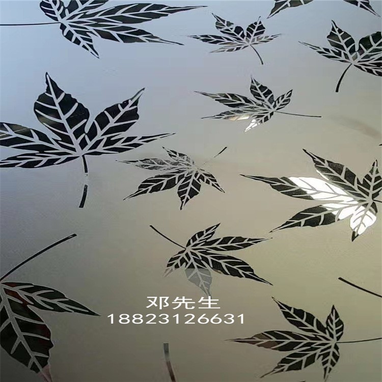 304酒店裝飾蝕刻板    天花吊頂蝕刻板    不銹鋼鏡面蝕刻楓葉板
