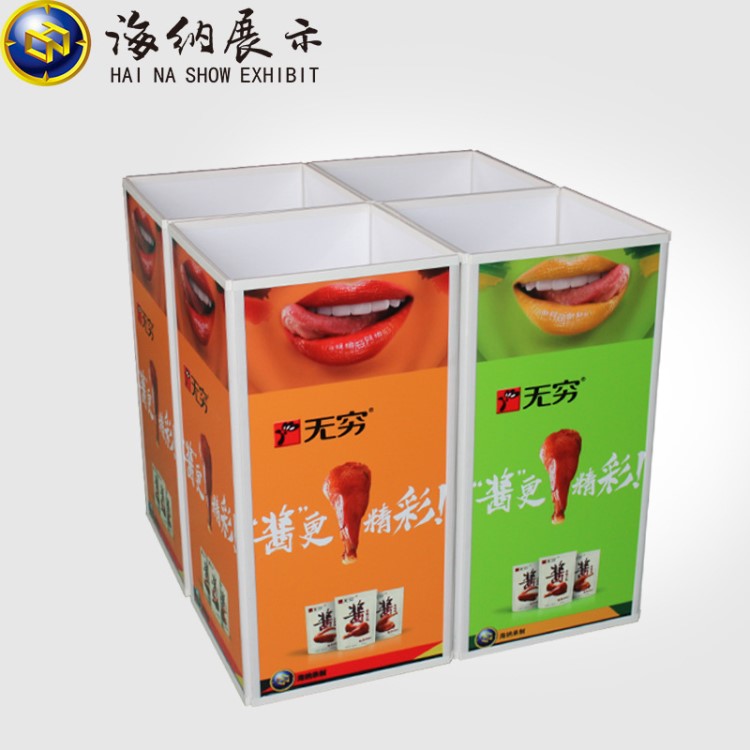 堆頭廠家 堆頭展示臺 折疊方形堆碼臺 食品放置欄方形堆頭制作