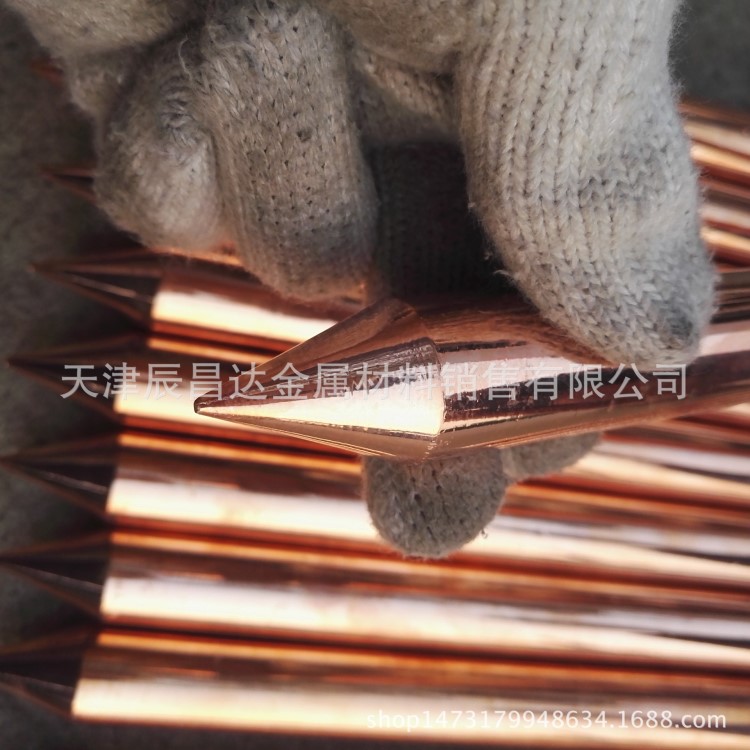 天津定制批發(fā)銅包鋼接地極 防雷接地棒 電鍍銅棒 鍍銅圓鋼&phi;25